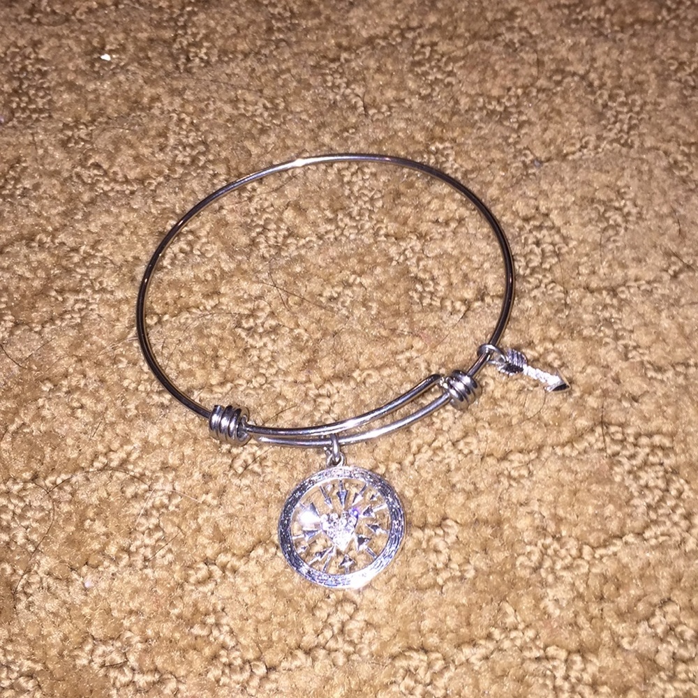 Crystal heart and arrow bracelet
